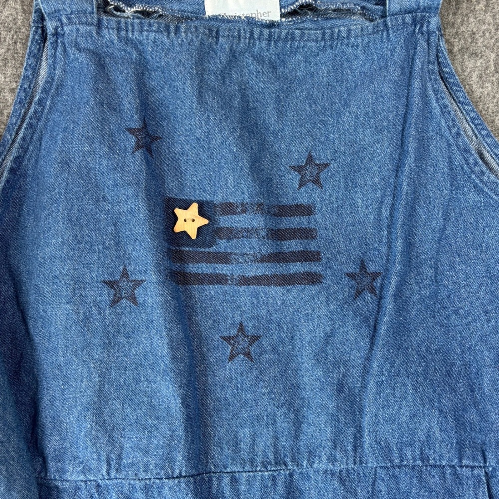 Christopher & Banks Denim Jumper Dress and Jacket Set Blue Cotton Star Stars L - Picture 5 of 13